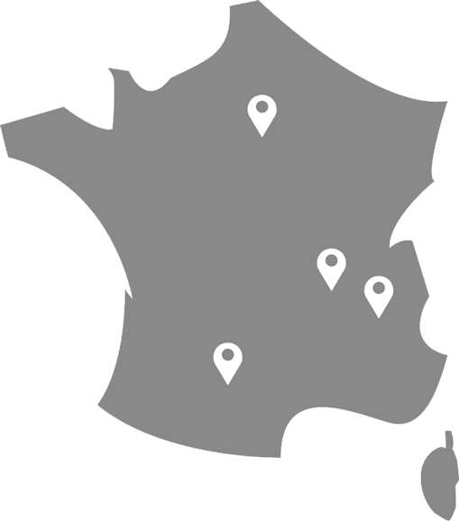 Les antennes de l'association l'Enfant Bleu, en France